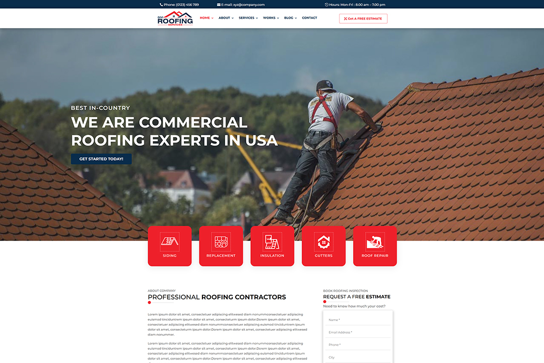Roofing Website