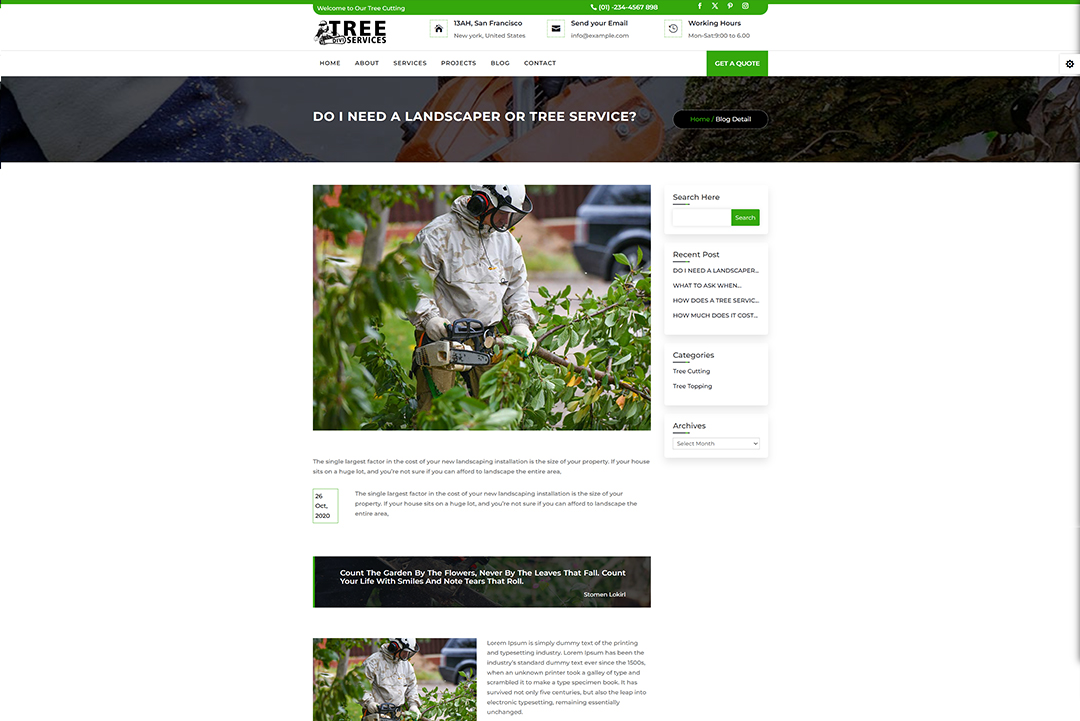 Tree-Project-page
